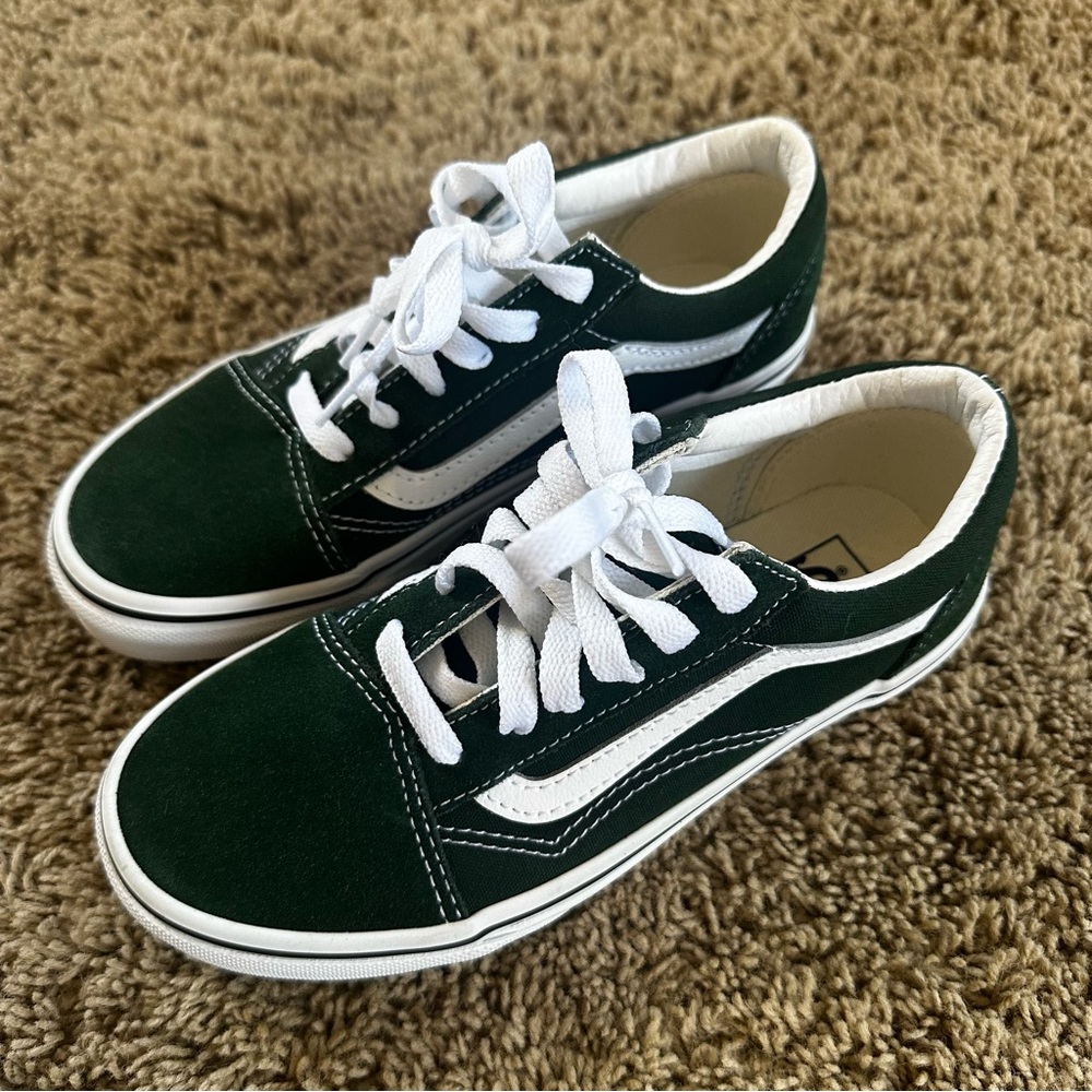 Vans old skool Kids Green Sneakers size 3 - Picture 9 of 10
